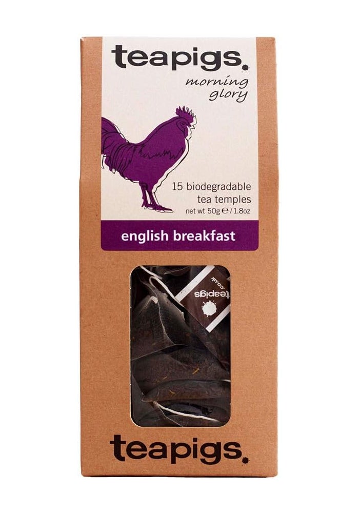 teapigs English Breakfast Tea - 15 Biodegradable Tea Temples - Image 1